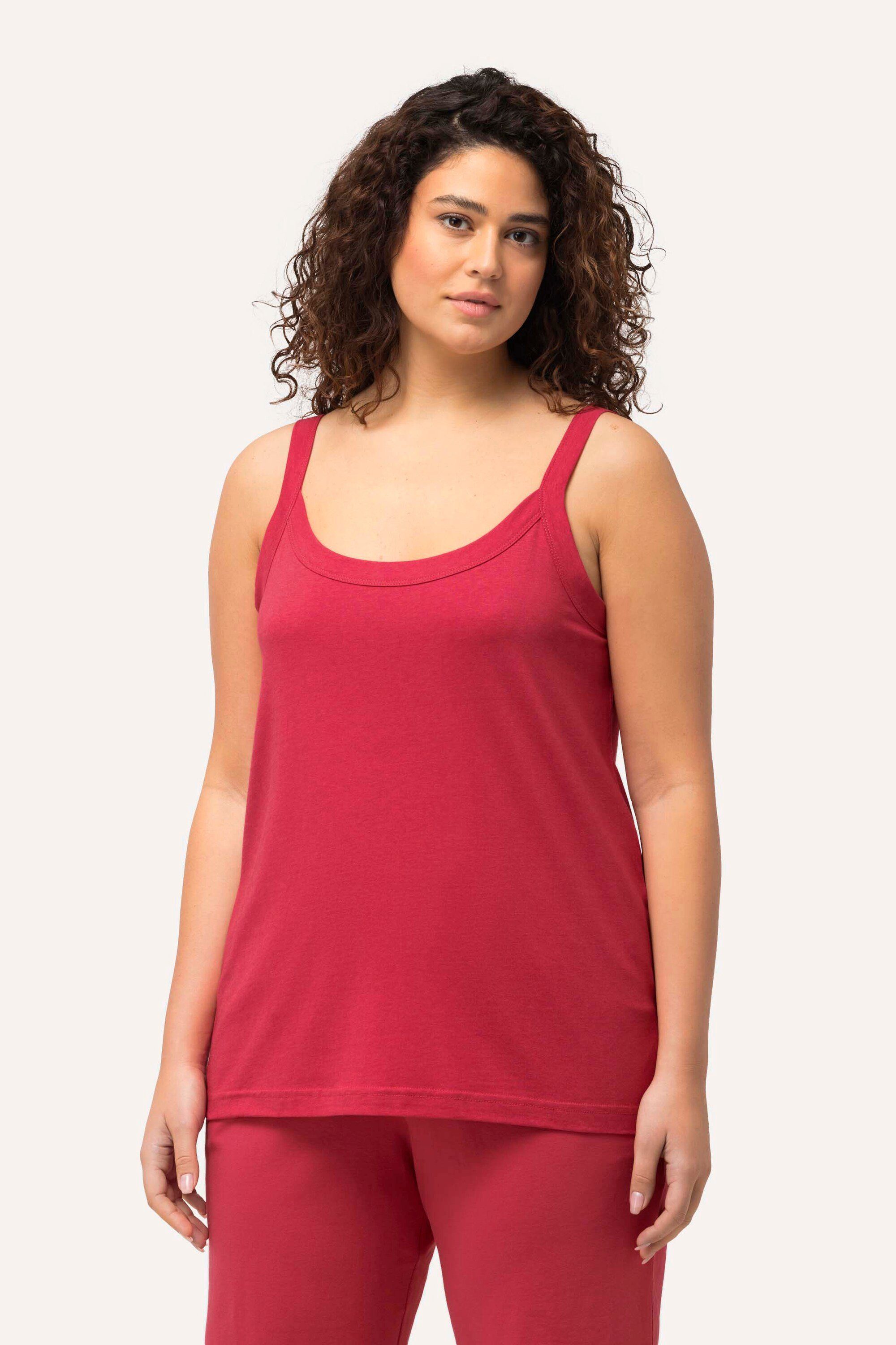 Ulla Popken Longtop Spaghettitop Rundhals Modalmix günstig online kaufen