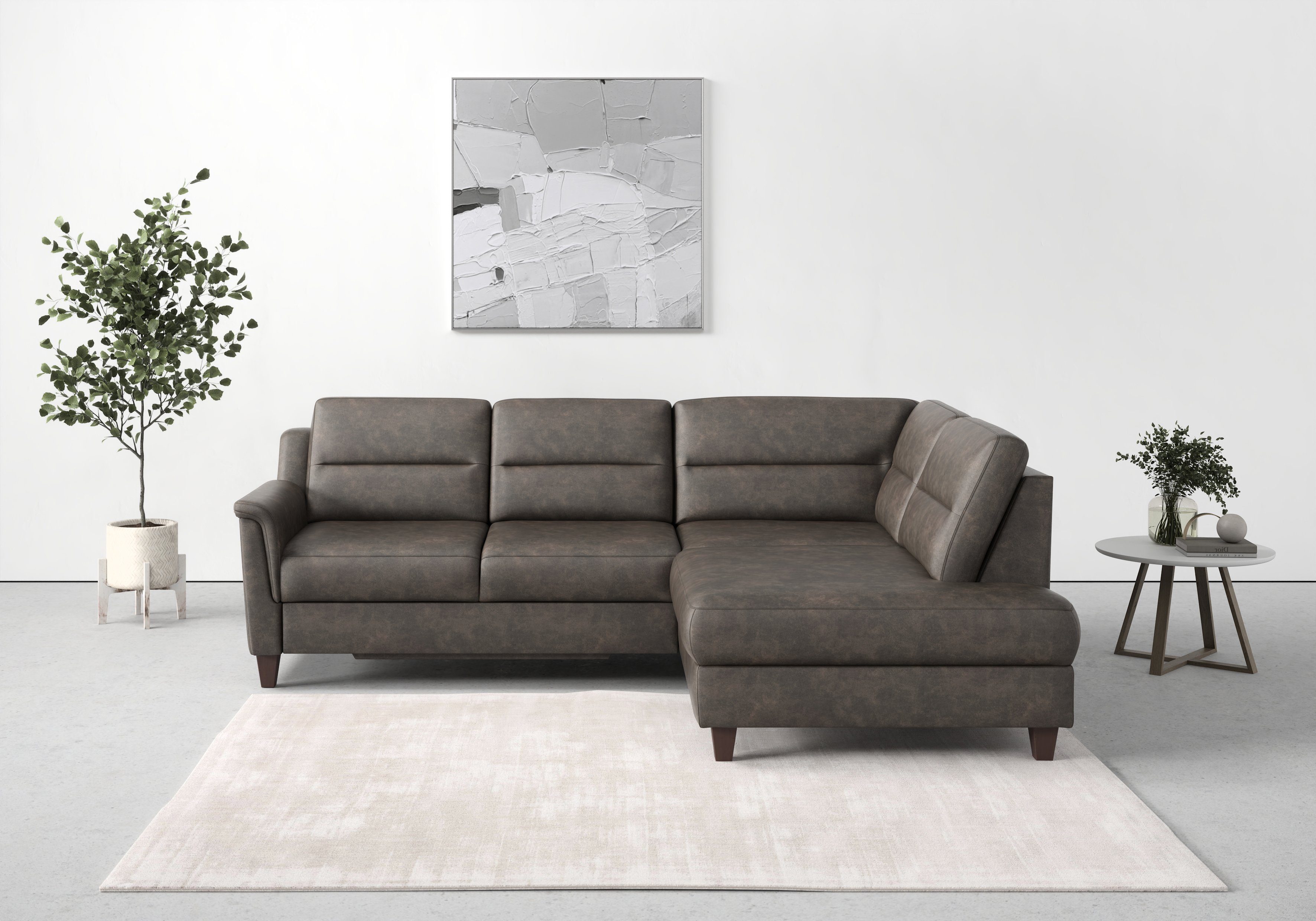 sit&more Ecksofa Farö, inklusive Federkern, und wahlweise Bettfunktion mit Bettkasten