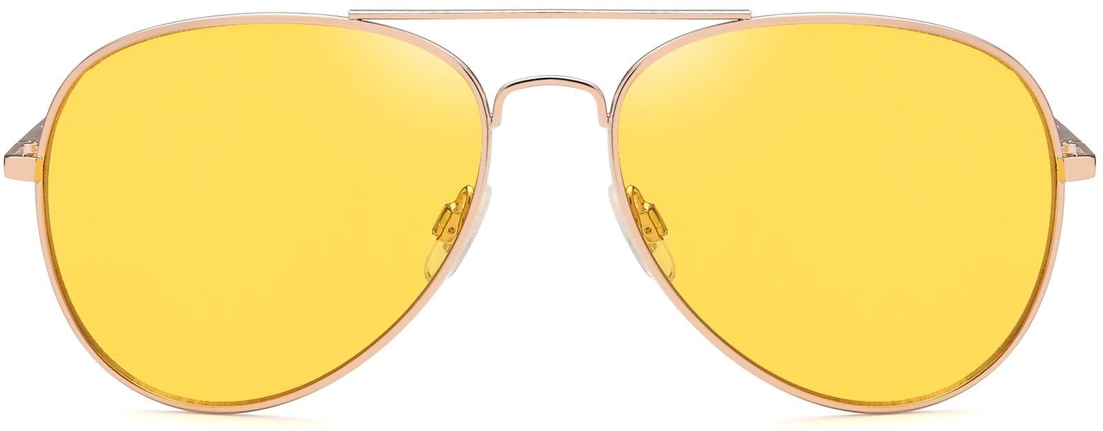 styleBREAKER Sonnenbrille (1-St) Getönt / Gelb Gestell Glas Gold