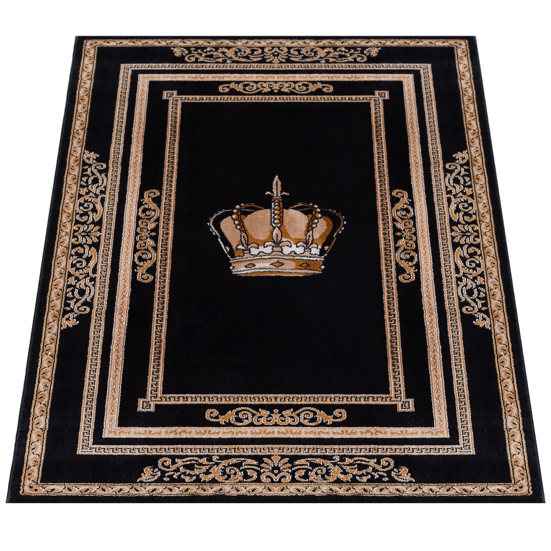 Belle Arti Teppich Teppich Wohnzimmer Wohnzimmerteppich schwarz gold Motiv günstig online kaufen