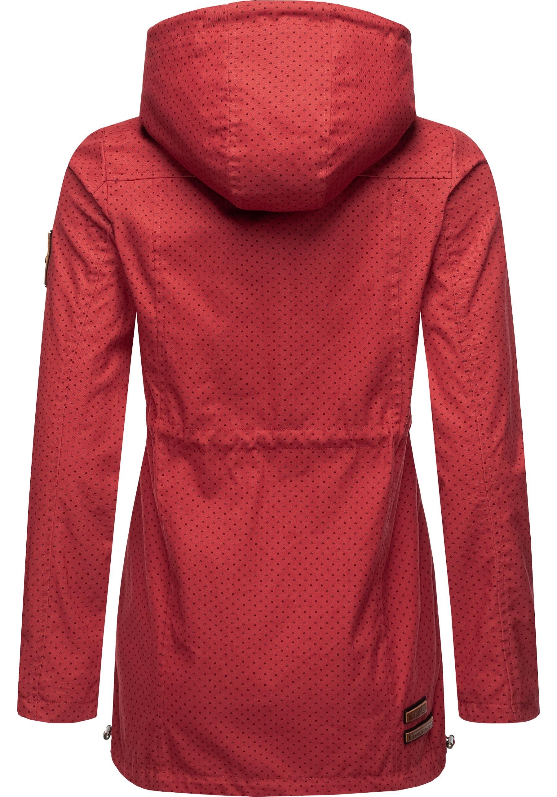 Marikoo Outdoorjacke Nyokoo modische Baumwoll Übergangsjacke mit großer Kapuze