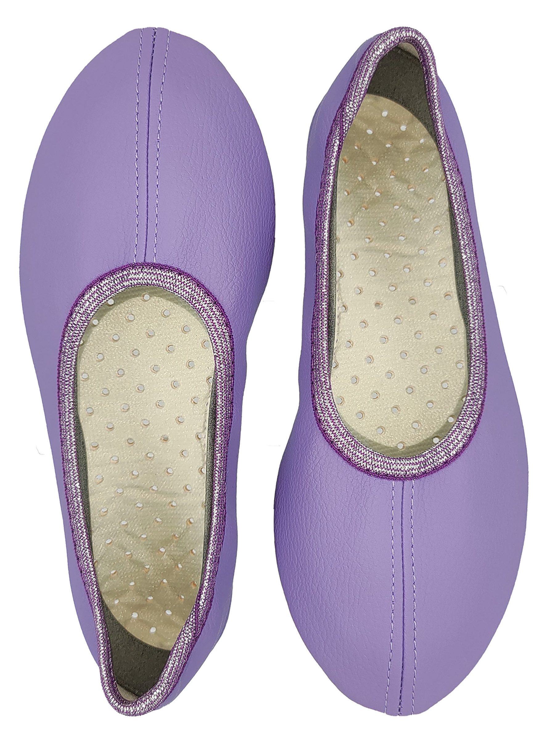 Schläppchen Chance aus veganem Leder, perforierte Gummisohle Gymnastikschuh