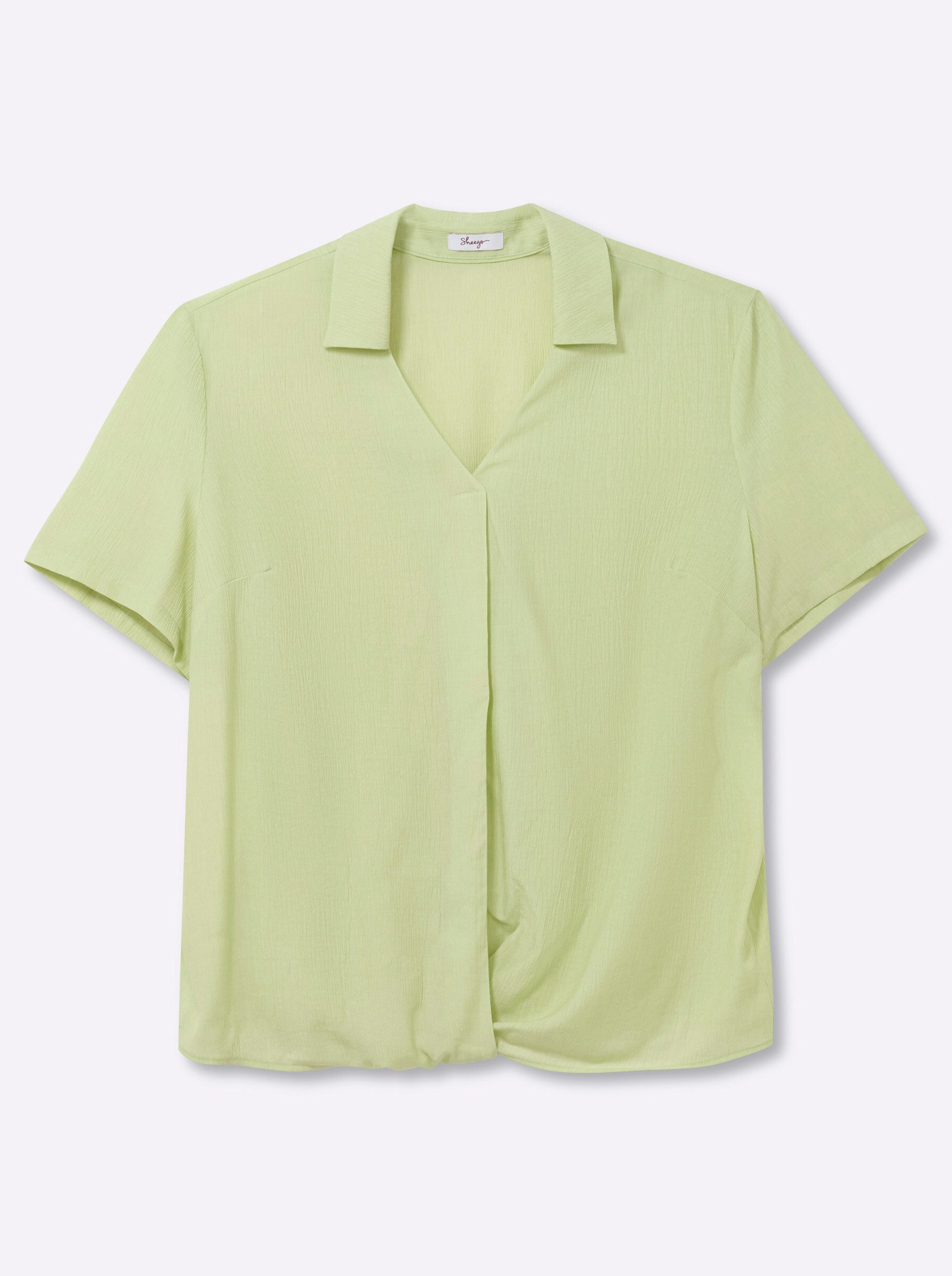 Klassische Bluse Tunika Kurzarm