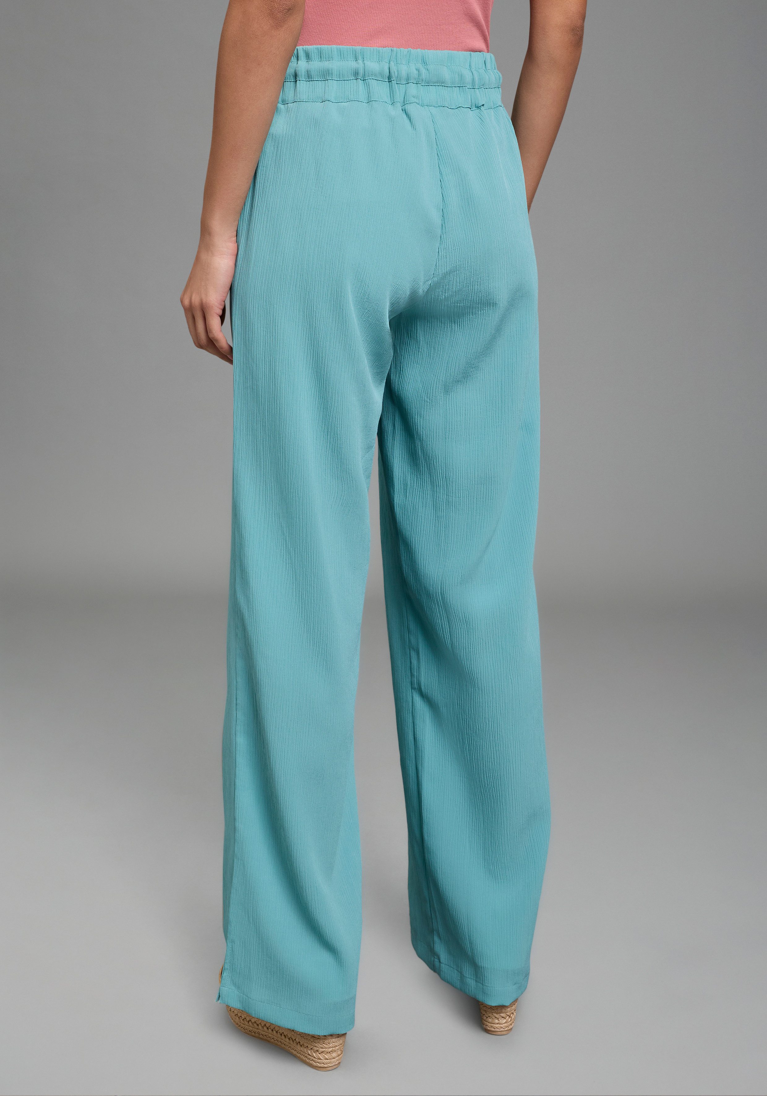 Laura Scott Schlupfhose weite Hose, mit Gummizug am Bund, mit Schlitz am Beinabschluss
