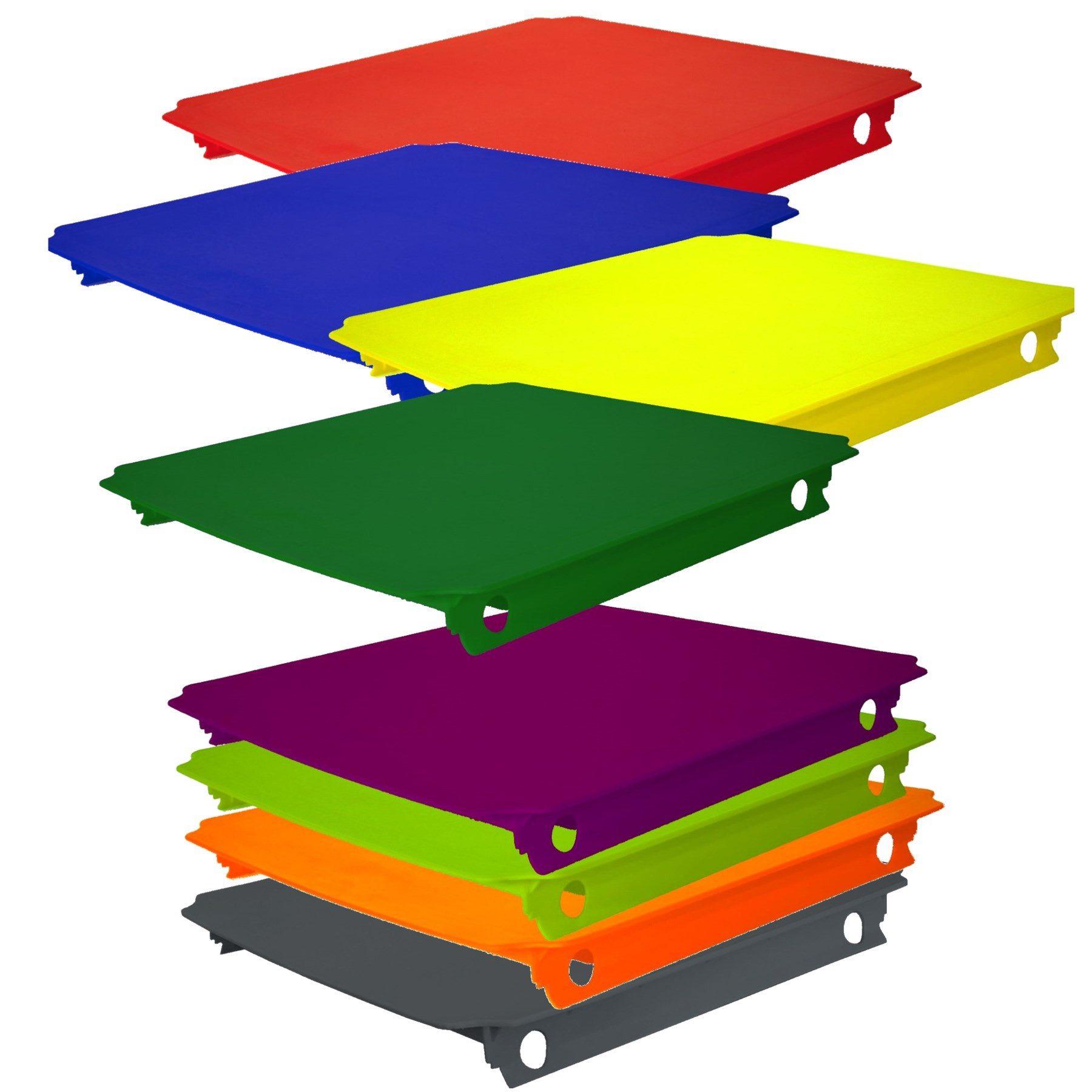 move and stic 2er Set Platte 40x40 cm Konstruktionsspielsteine, (Erweiterungsset), für Indoor und Outdoor