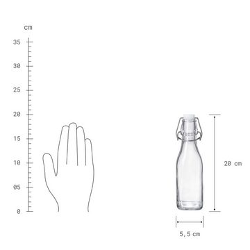BUTLERS Trinkflasche SWING 4x Flasche mit Bügelverschluss 250ml