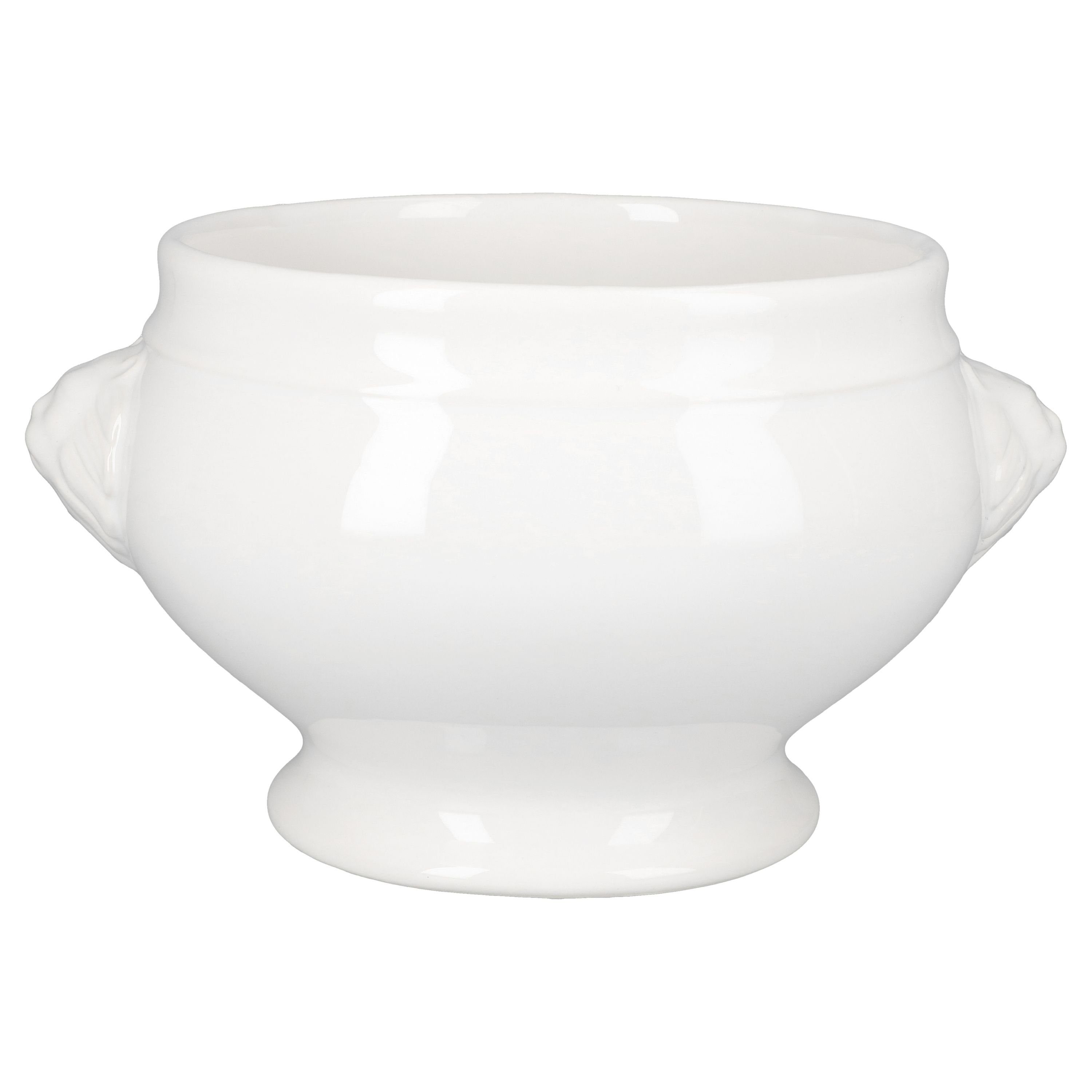 MamboCat Suppenschüssel LEO Löwenkopf-Terrinen Set 7-tlg. I 1x 2 L + 6x 0,25 L, Steingut