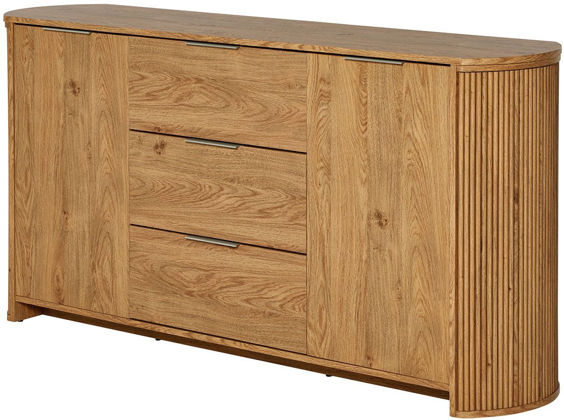 Jahnke Sideboard MOON SB 160 (1 St), Sideboard, 2 Türen & 3 Schubladen, abgerundet, Breite ca. 160 cm