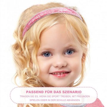 MAGICSHE Haarreif 5 Stück Haarreifen Mädchen mit Glitzer Konfetti für Kinder