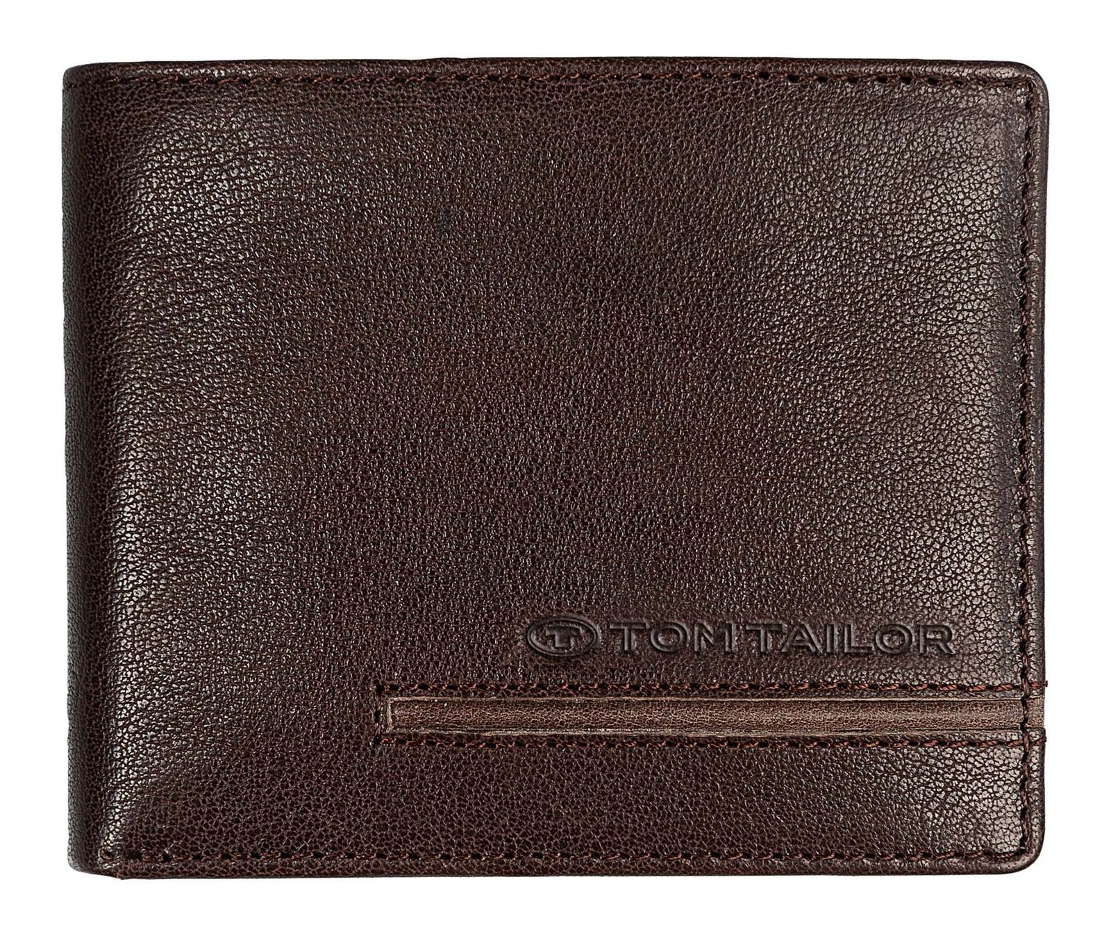 TOM TAILOR Geldbörse Jeans Wallet, aus echtem Leder mit RFID-Blocker Schutz