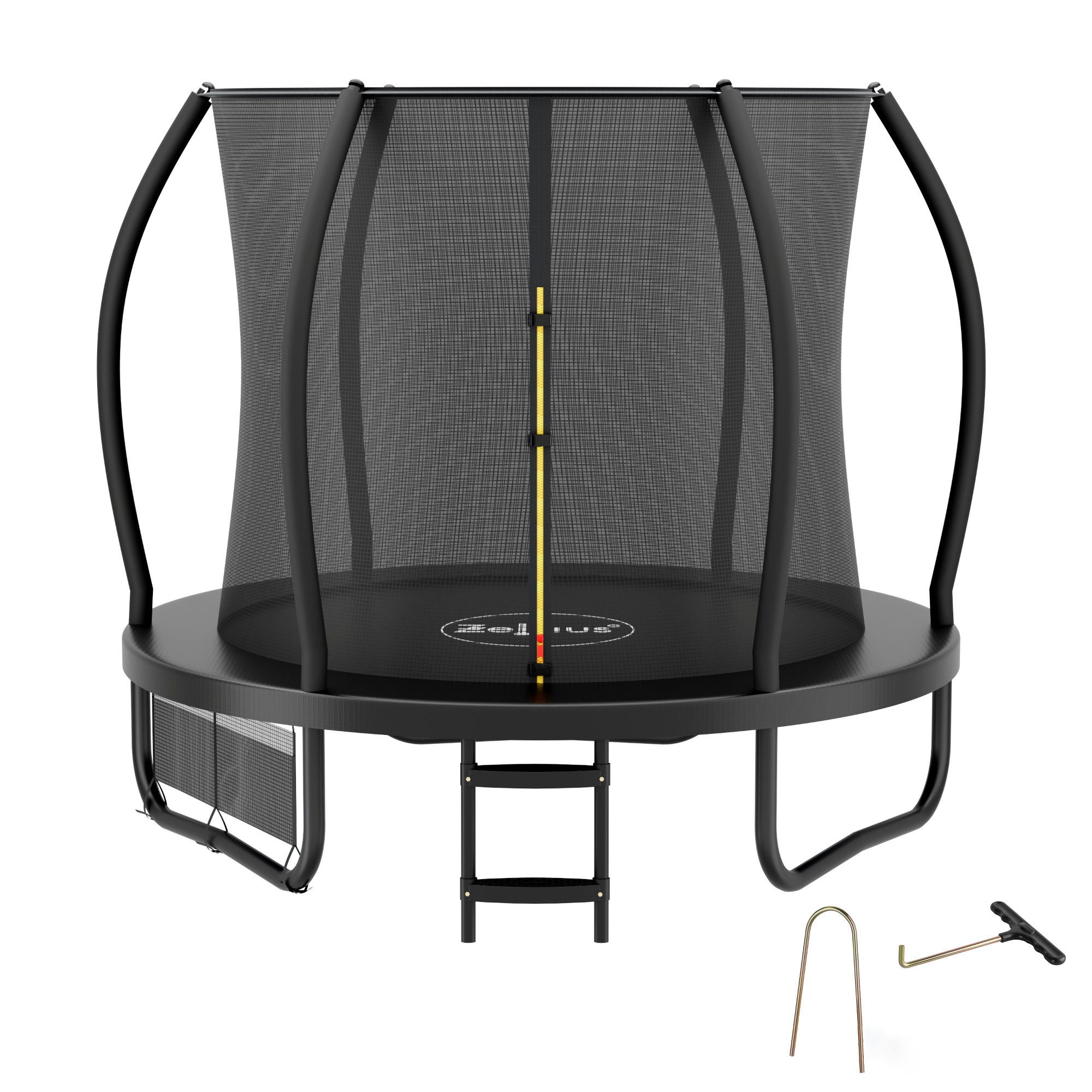 Gartentrampolin Trampolin Schwarz Ø 228 cm für den Outdoor-Bereich