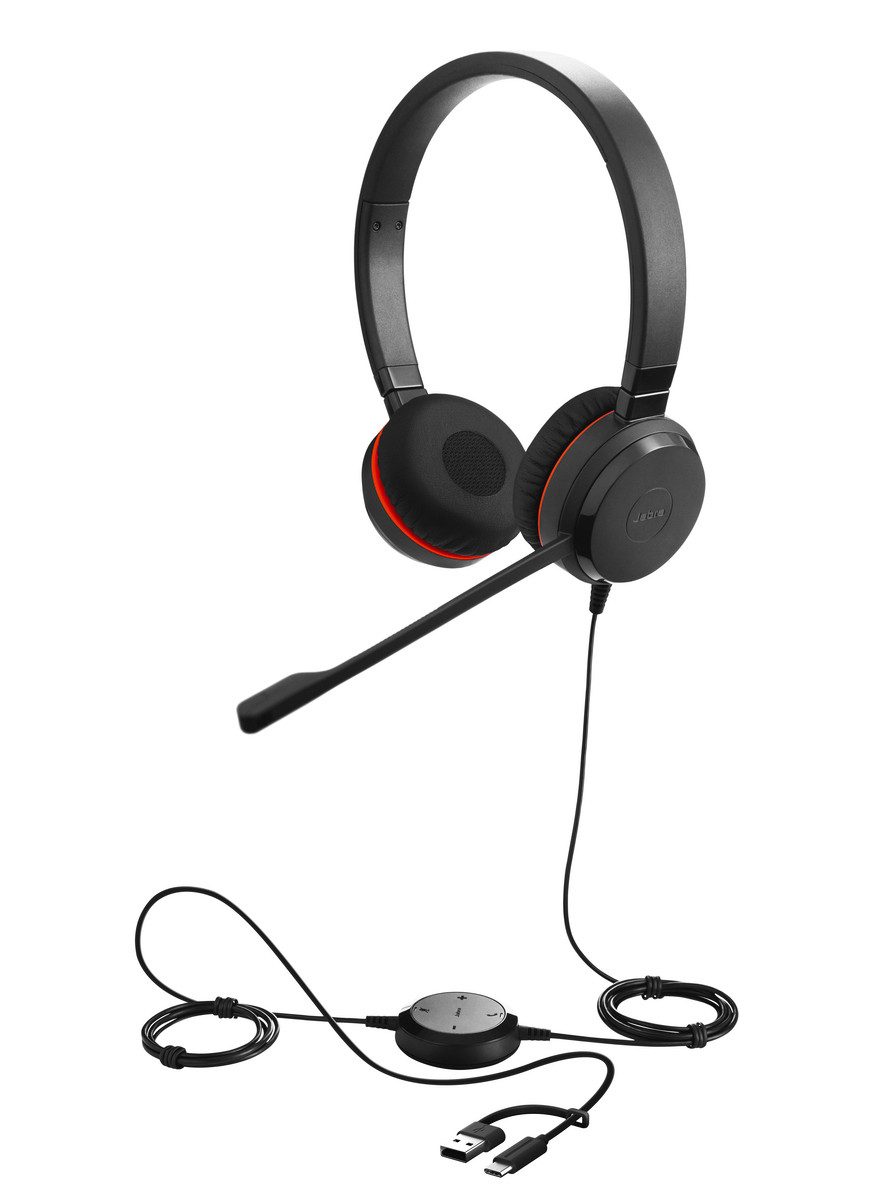 JABRA Evolve 30 II, USB C/A Stereo Stereo MS PC-Headset