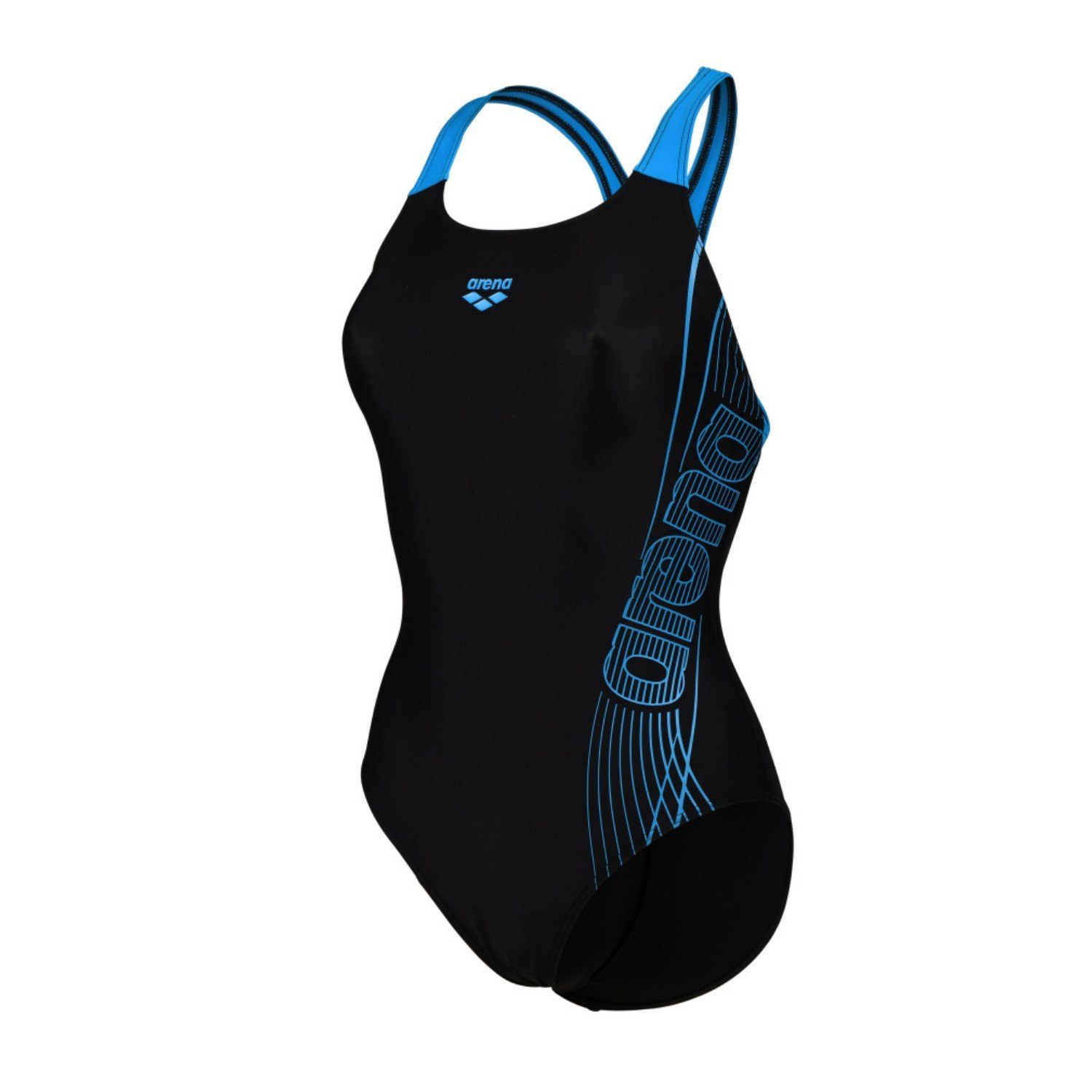 MaxFit für Eco-Material Schwarz Damen salzwasserbeständig Badeanzug Dreamy Arena und chlor-