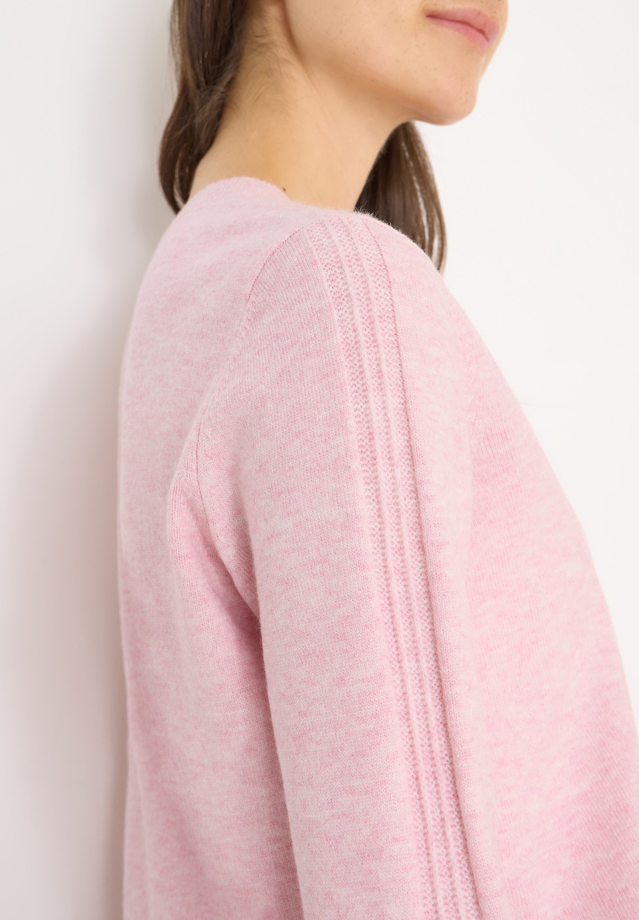 CECIL Strickpullover mit V-Ausschnitt und Ärmeldetails