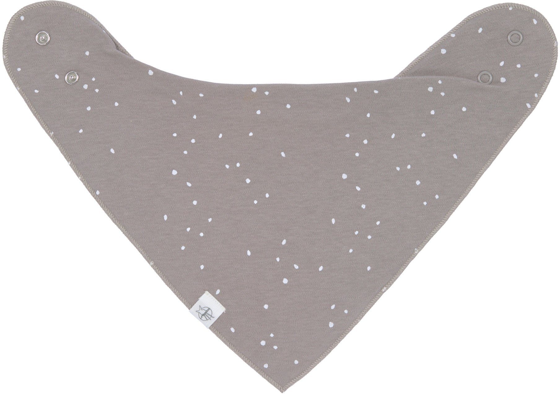 LÄSSIG Interlock Bandana Triangle Scarf, milky/taupe, (2-pack), for babies; contains organic cotton
