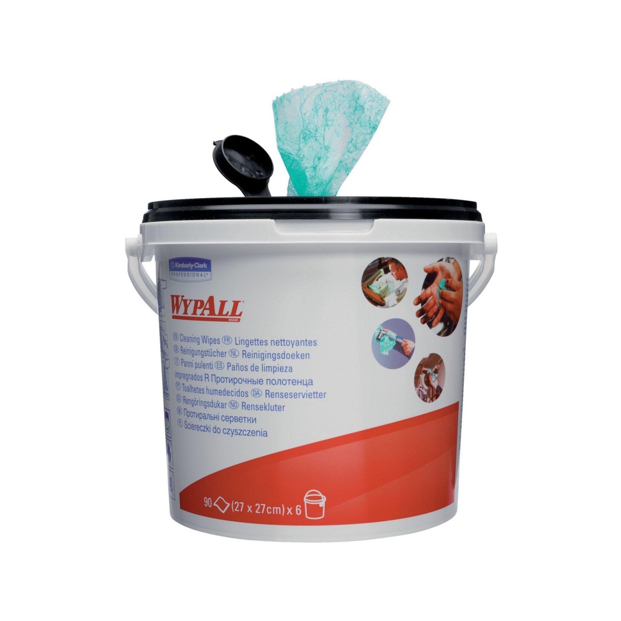 Wypall WYPALL Reinigungstücher 27x27cm, Eimer a 90Tücher 6 Stk Reinigungstücher