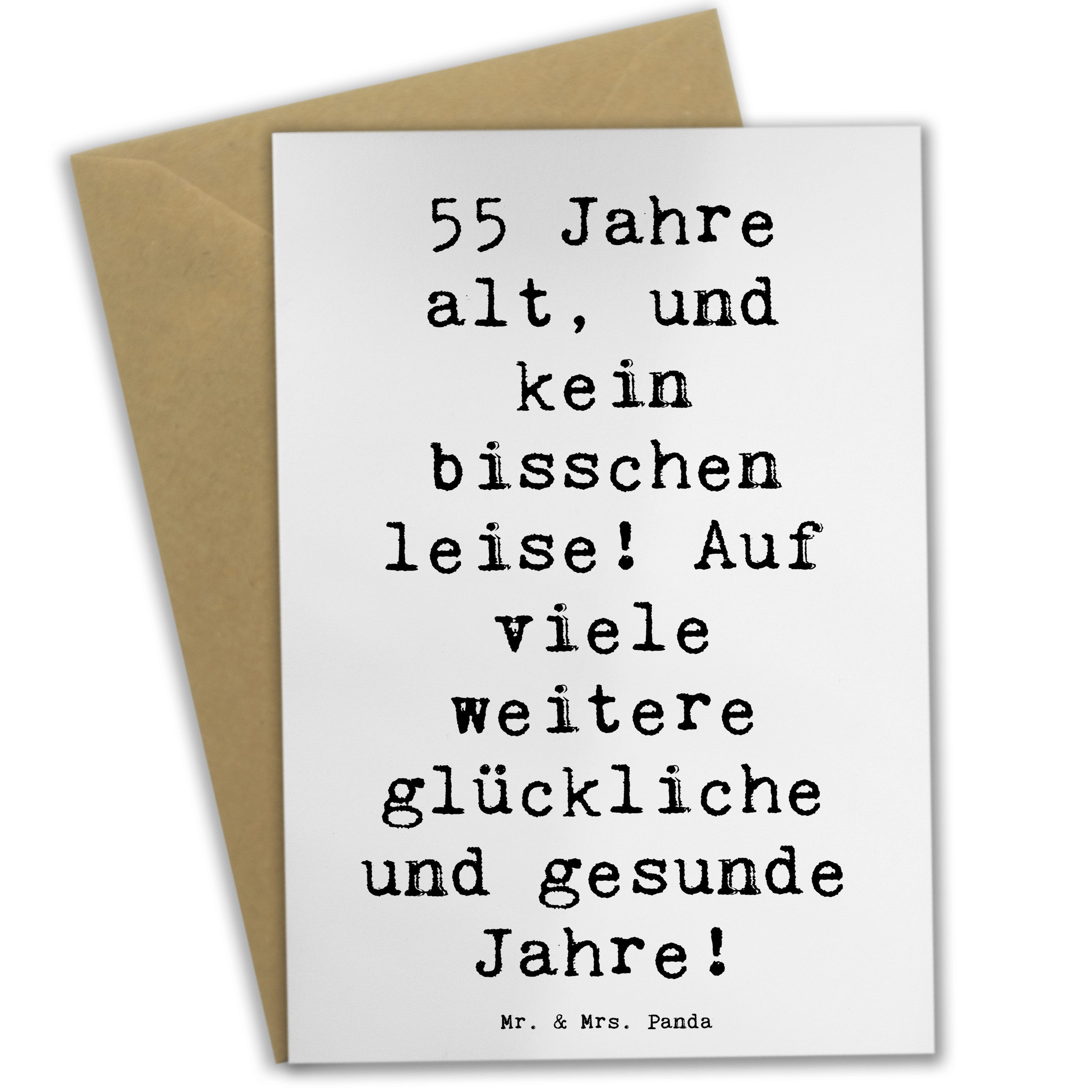 Mr. & Mrs. Panda Grußkarte Spruch 55. Geburtstag Energie