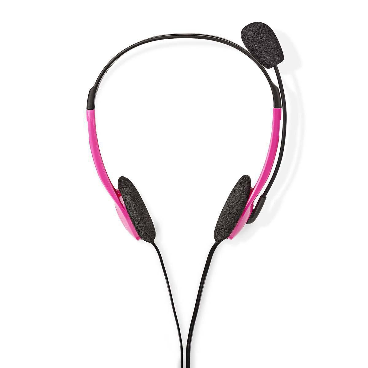Nedis CHST100PK PC-Headset (home office, klare sprachübertragung, mikrofon klappbar, home office, klare sprachübertragung, mikrofon klappbar)