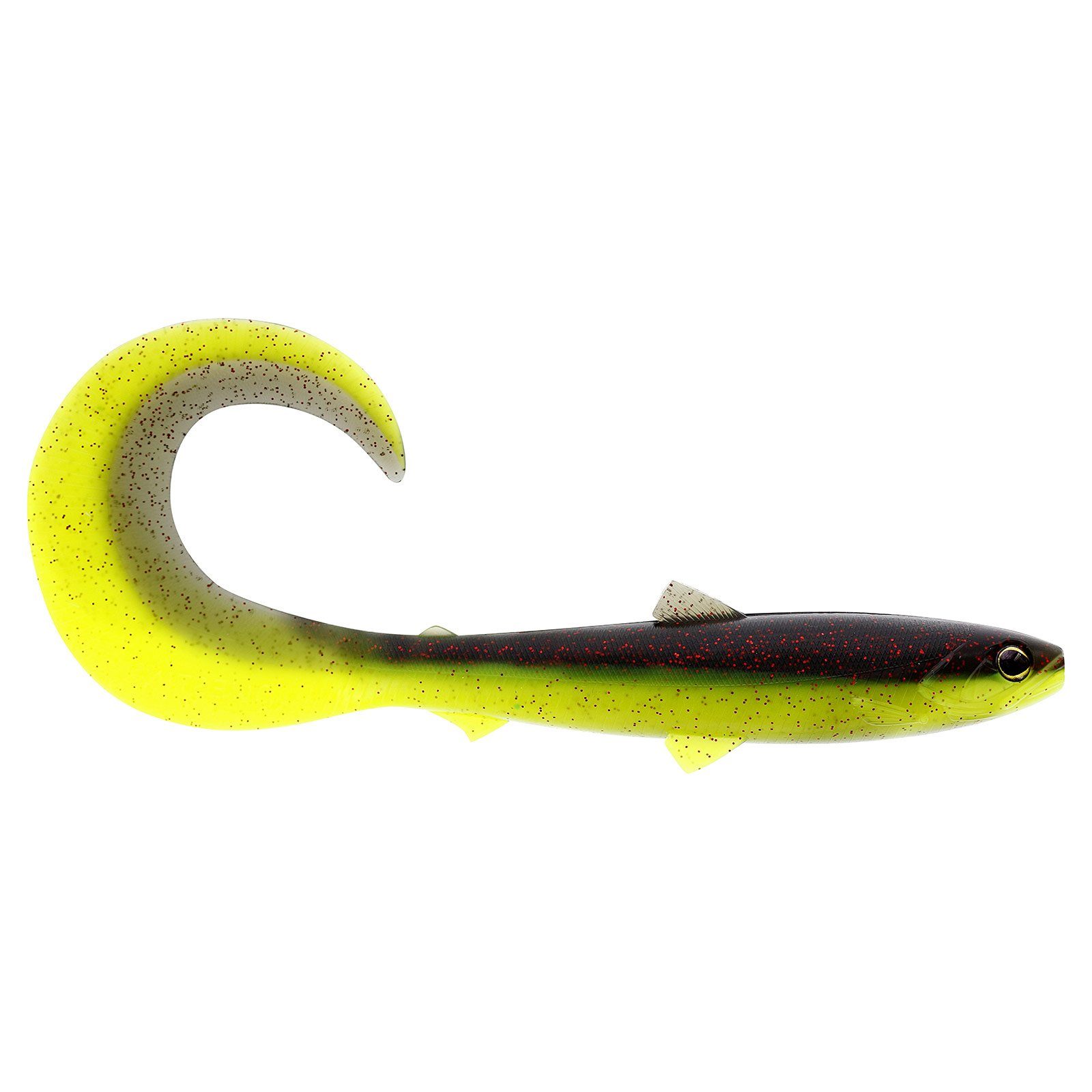 Westin Fishing Kunstköder, Westin BullTeez Curltail 8cm 3g Black/Chartreuse 3 Stück Gummifisch