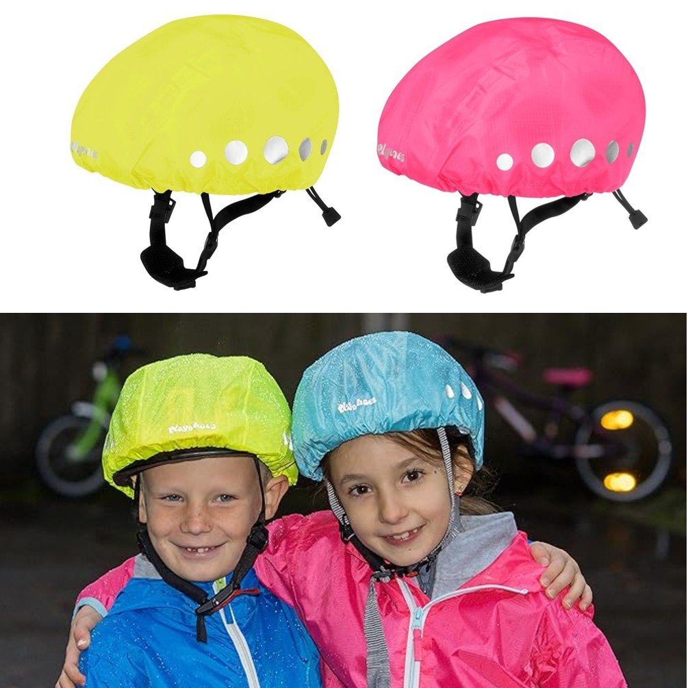 Playshoes Fahrradhelmüberzug mit Reflektoren für Kinder Fahrrad Helme Pink