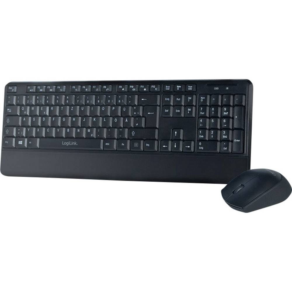 LogiLink ® Tastatur Maus Kombination Funk 2.4 GHz ID0161 Tastatur- und Maus-Set