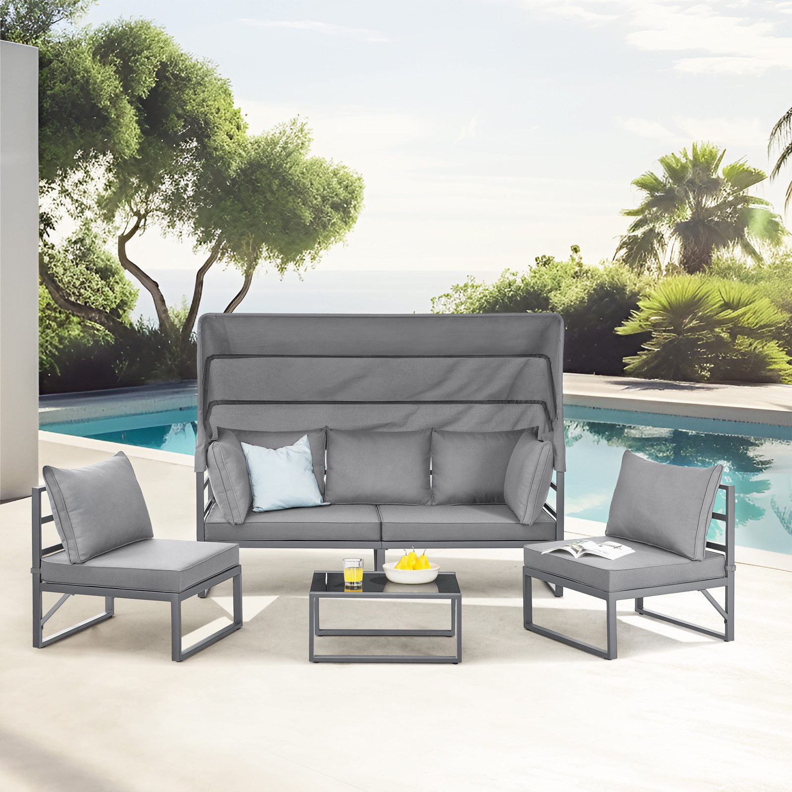 SVITA Gartenlounge-Set MAUI, (4-tlg), Outdoor-Möbelset mit günstig online kaufen