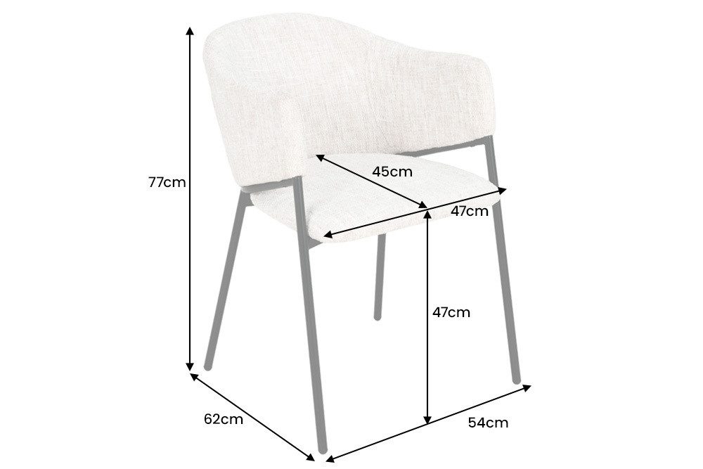 riess-ambiente Esszimmerstuhl NOBLESSE braun / schwarz - Chenille, Metallgestell, Retro, Armlehnen (Einzelartikel, 1 St), halbrunder Stuhl - ideal für Küche, Ess-, Arbeits-. Wohnzimmer & Büro
