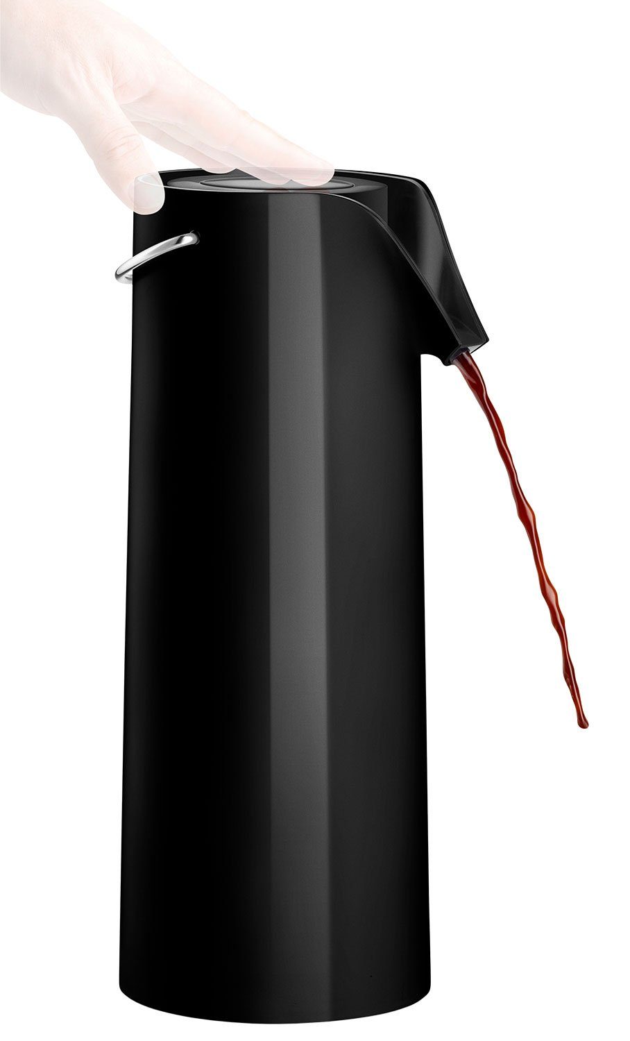 Eva Solo Pump-Isolierkanne 1,8 l Kunstoff Thermosbehälter: Glas