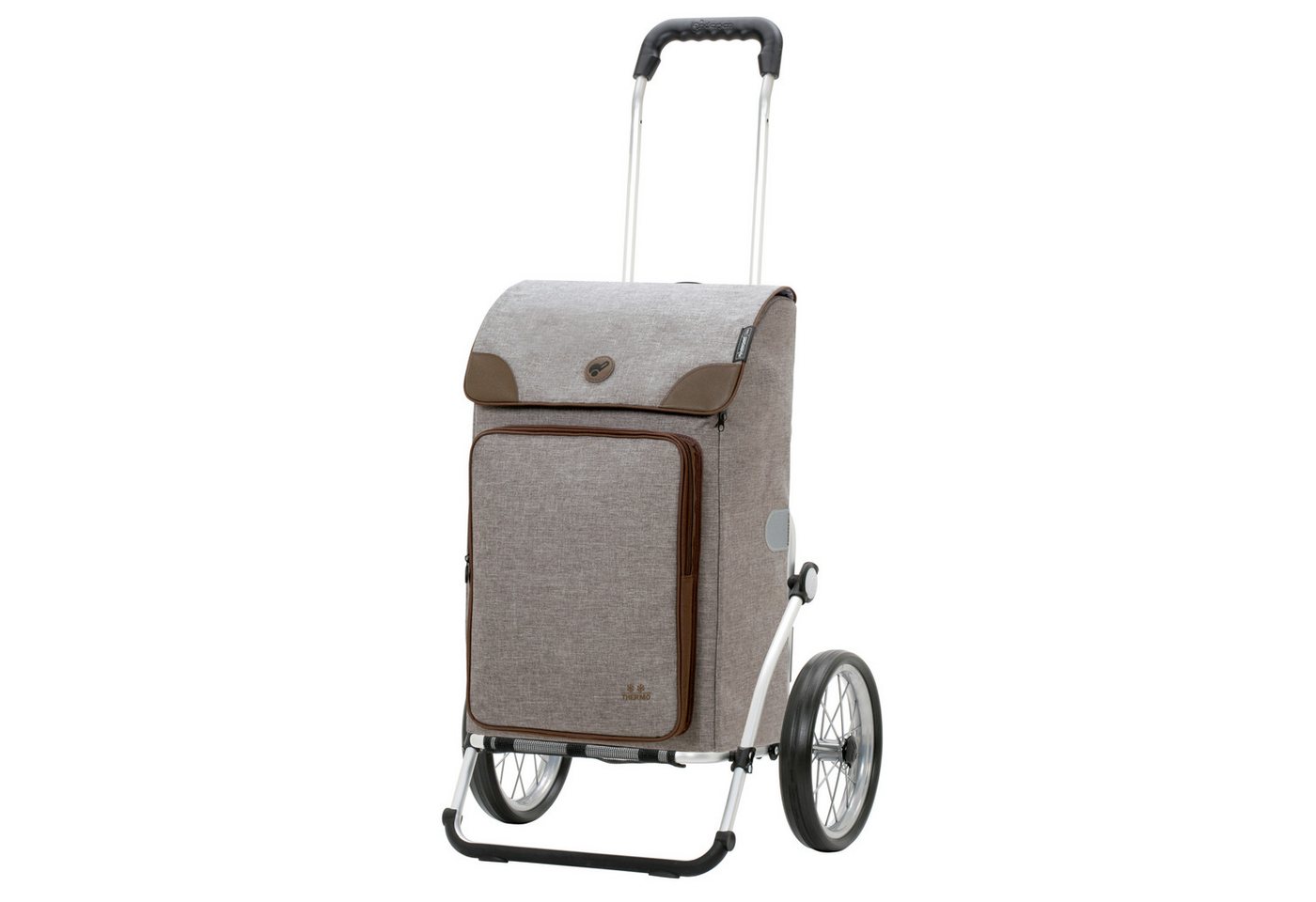 Andersen Einkaufstrolley Royal Shopper Holk grau, Thermofach 4 Liter, klappbar, belastbar bis 50kg, wasserabweisend