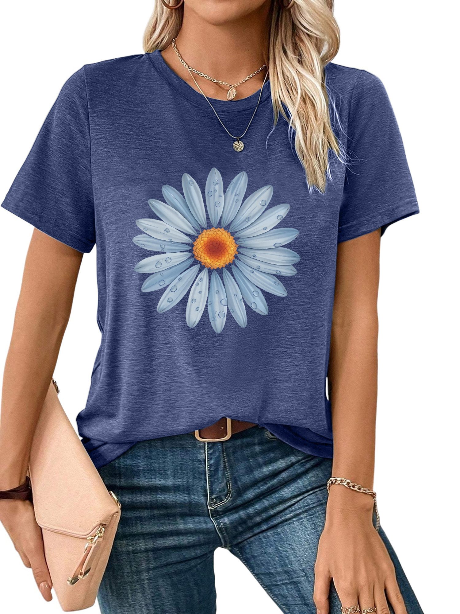 PYL T-Shirt Damen Sommer Casual bequemes günstig online kaufen