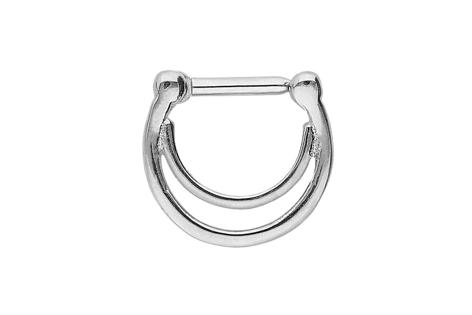 Nasenpiercing Chirurgenstahl Clicker DOPPELRING Ohrpiercing Septum Nase