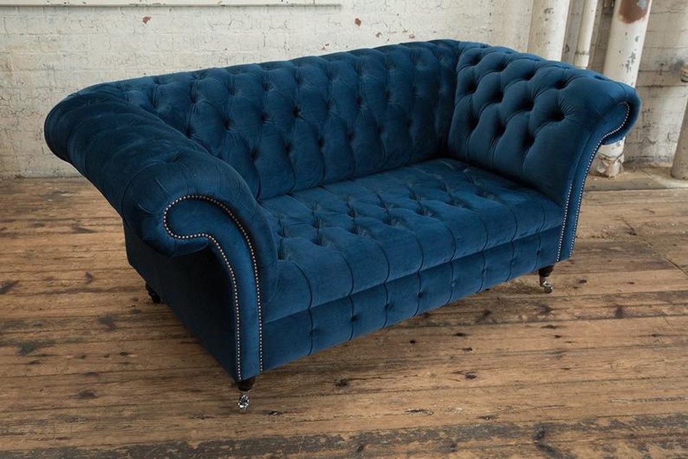 Chesterfield-Sofa Elegantes 2-Sitzer Sofa mit hochwertiger Polsterung und Holzfüßen