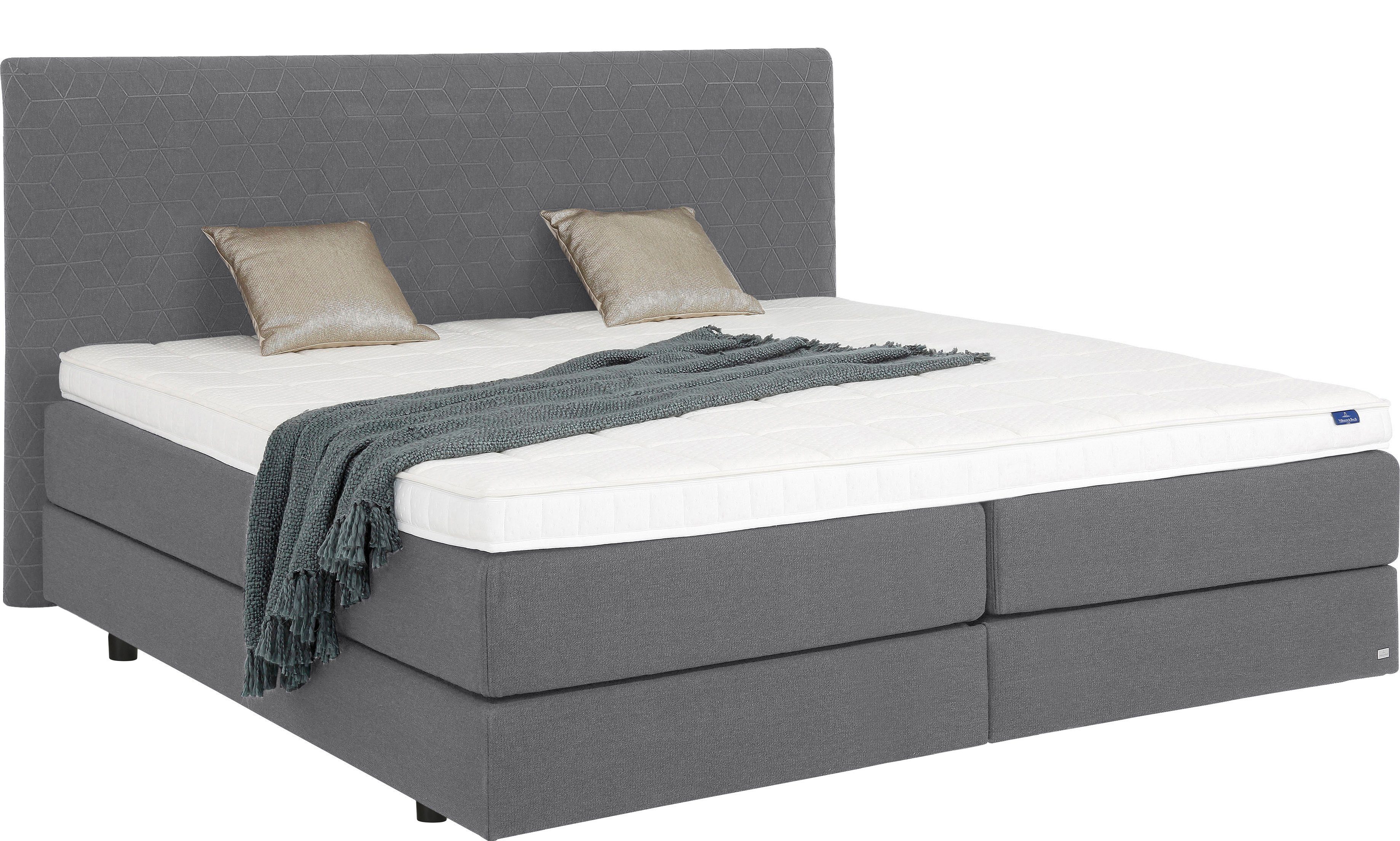 Villeroy & Boch Boxspringbett »LAILA CARRÉ«, Doppelbett mit Kopfteil Curve Slim Höhe 130 cm, von TFK 500 bis zu TFK 7000-Otto