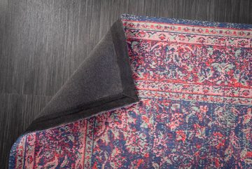 Teppich OLD MARRAKESCH 240x160cm rot blau, riess-ambiente, rechteckig, Höhe: 10 mm, Vintage Look · florales Design · Wohnzimmer