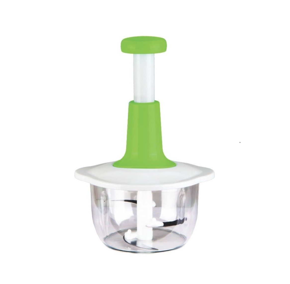 Cheffinger Zerkleinerer Manueller Multischneider & Zerkleinerer - 2000 ml, Weiß/Grün