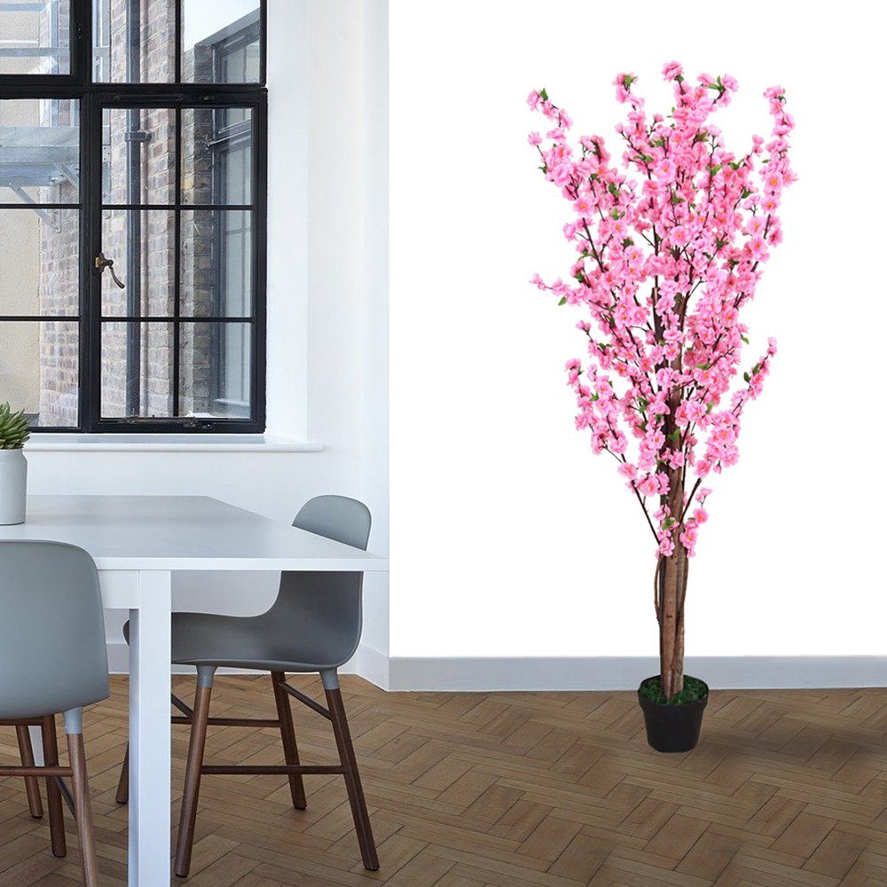 Kunstbaum Pfirsichbaum Deko Kunstbaum groß Topf Pfirsichbaum Kunstpflanze 1 günstig online kaufen