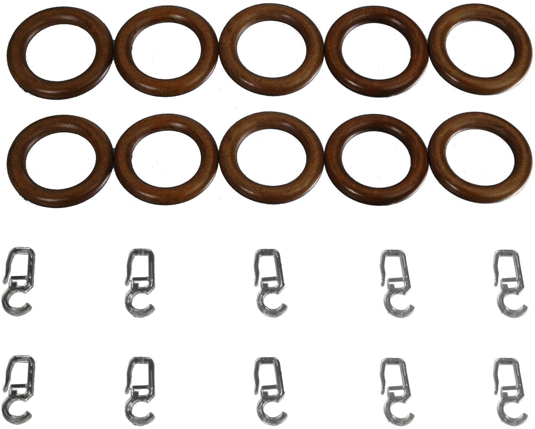 Liedeco Gardinenring, Gardinenstangen, (Packung, 10-St., mit günstig online kaufen
