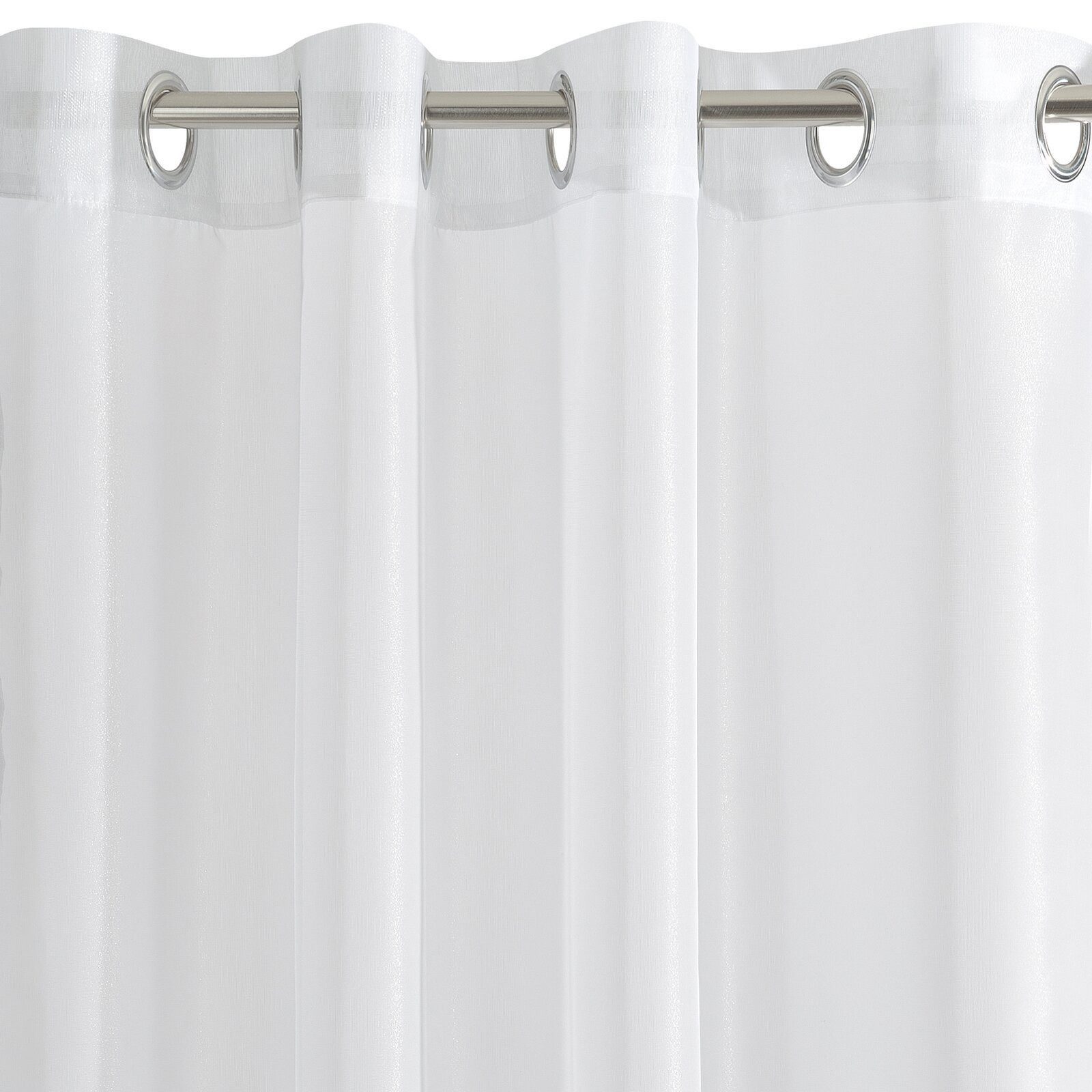 Eurofirany Gardine 400x250 cm Durchsichtig Weiß Reinweiß Transparent, Ösen, günstig online kaufen