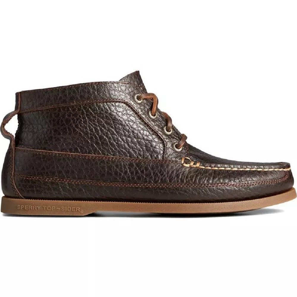 Boat Chukka DK Brown Herren Leder Schnürschuhe Bootsschuh STS23764 Stiefel