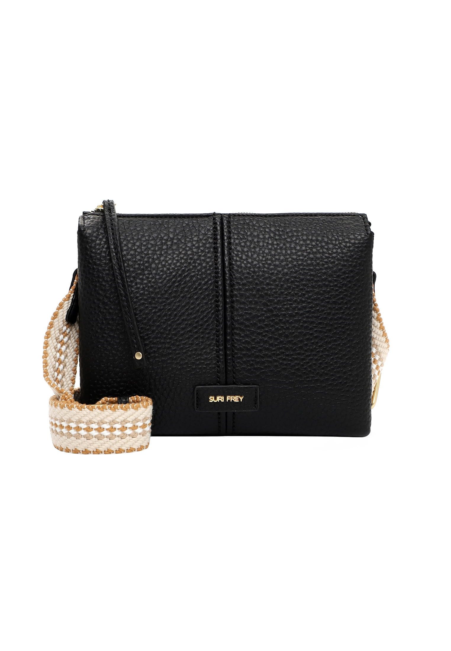 SURI FREY Umhängetasche SFY Gray, Logo Patch