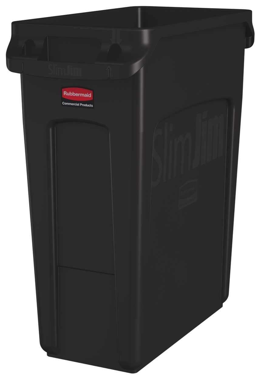 Rubbermaid Mülltrennsystem Rubbermaid Slim Jim® mit Belüftungskanälen, 60 l, braun
