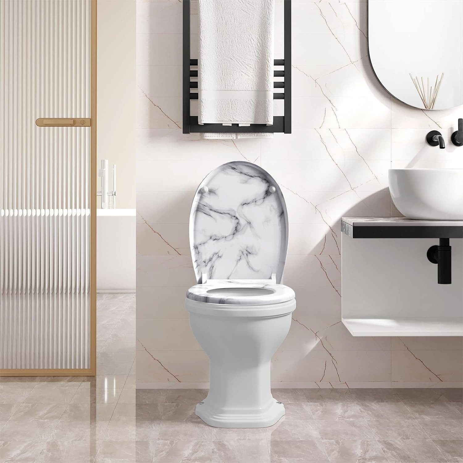 Woltu WC-Sitz (1-St), Toilettendeckel mit Absenkautomatik, günstig online kaufen
