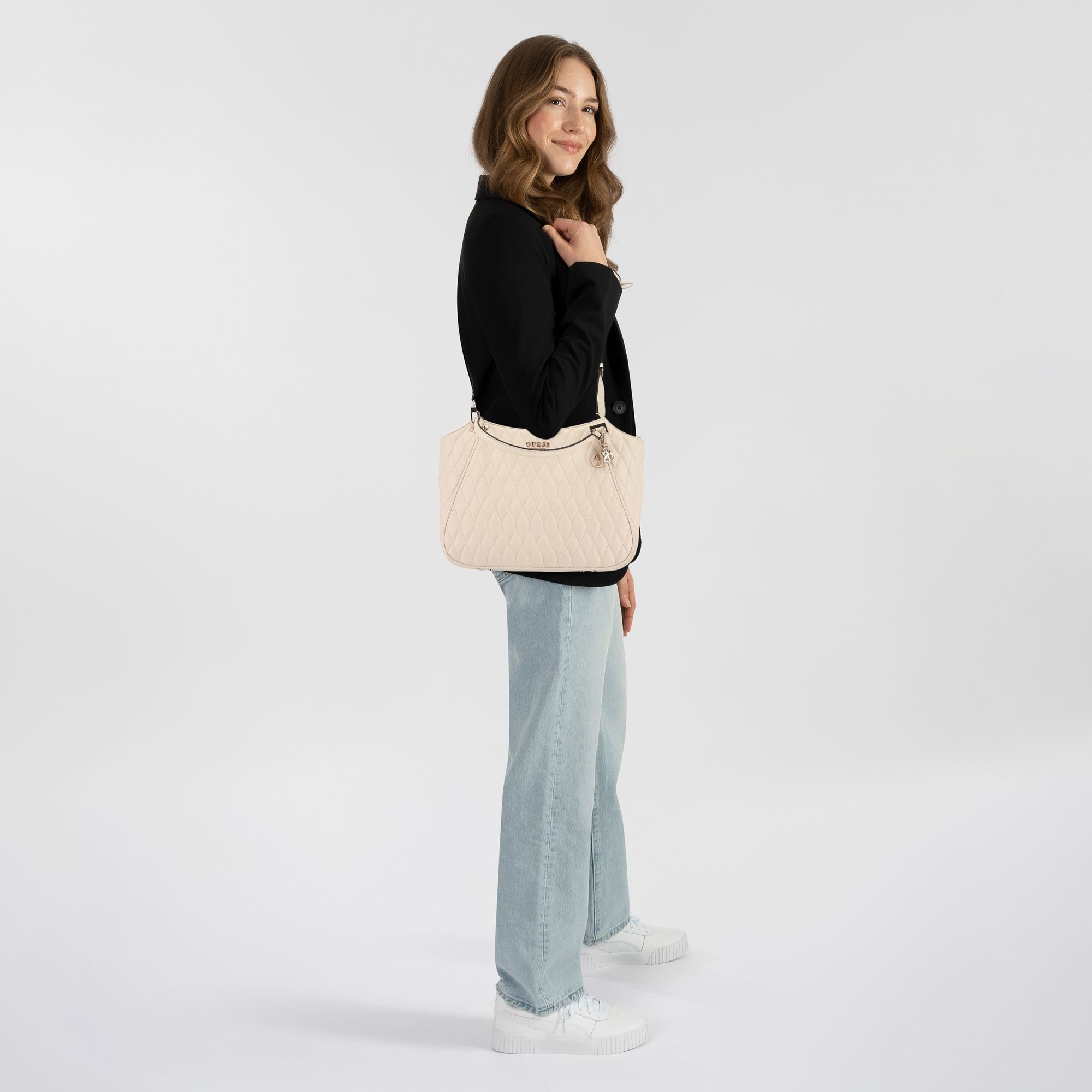 Guess Schultertasche Valla, Polyurethan günstig online kaufen