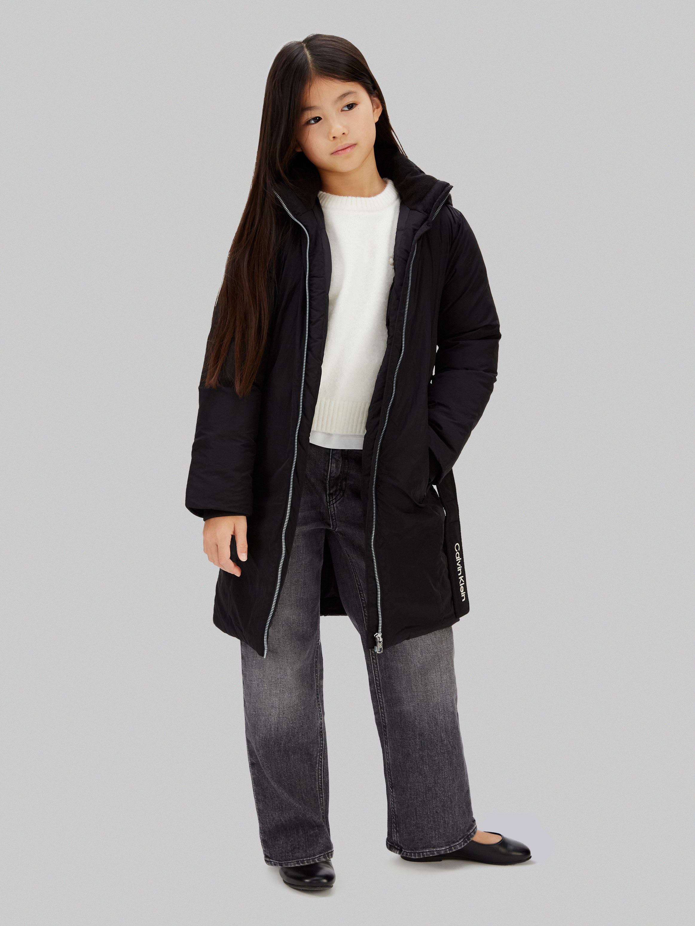 Calvin Klein Jeans Steppmantel CLASSIC BELTED COAT für Kinder bis 16 Jahre, mit Gürtel