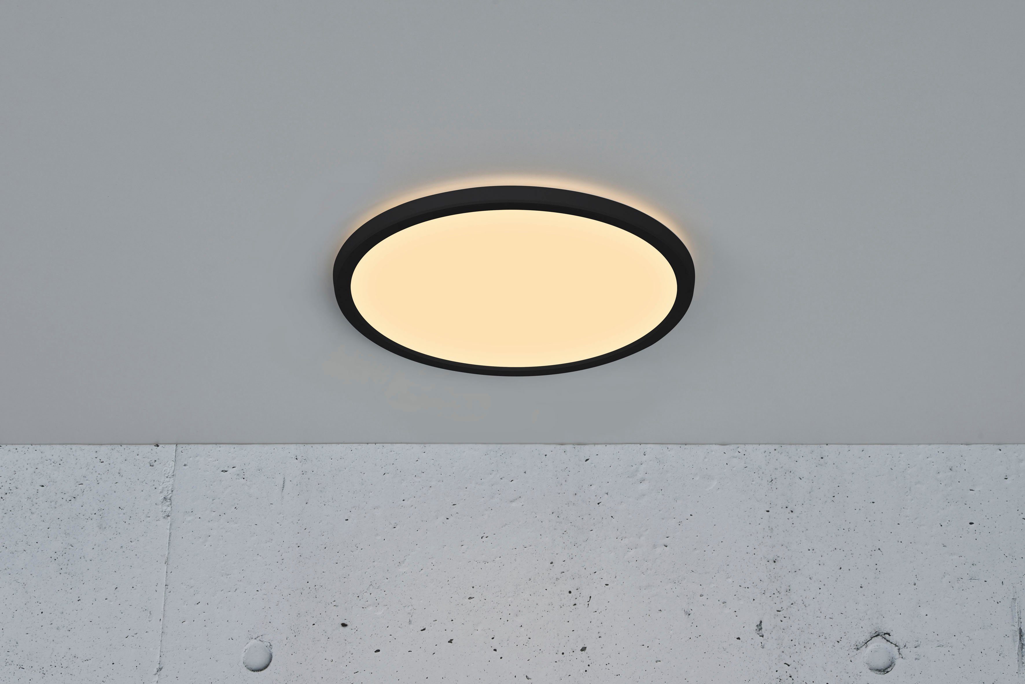 Nordlux LED LED hauchdünn fest Deckenleuchte 3-Stufen-Moodmaker™ Step-Dim, über Dimmbar Oja Wandschalter, integriert, durch