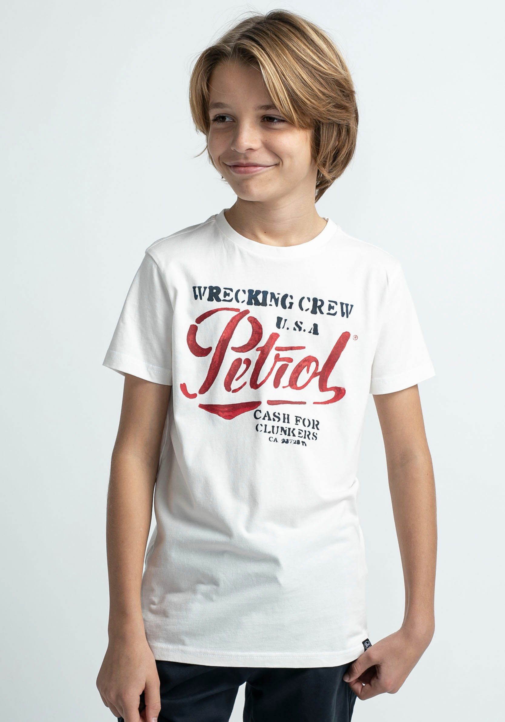 Petrol Industries T-Shirt Classic Print chalk white | T-Shirts