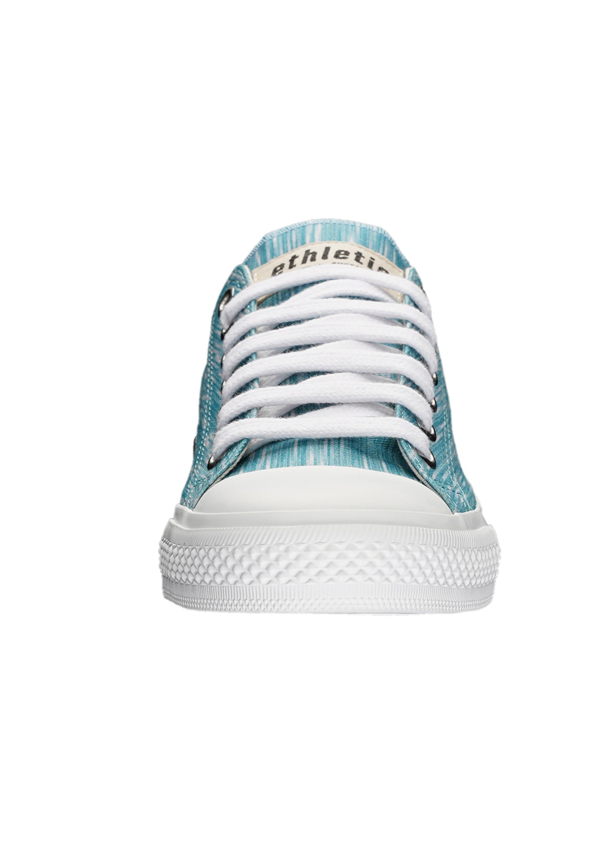 White Sneaker Cut Nachhaltig Lo aqua Trainer Fair Vegan, just Cap ETHLETIC melange white Fair,