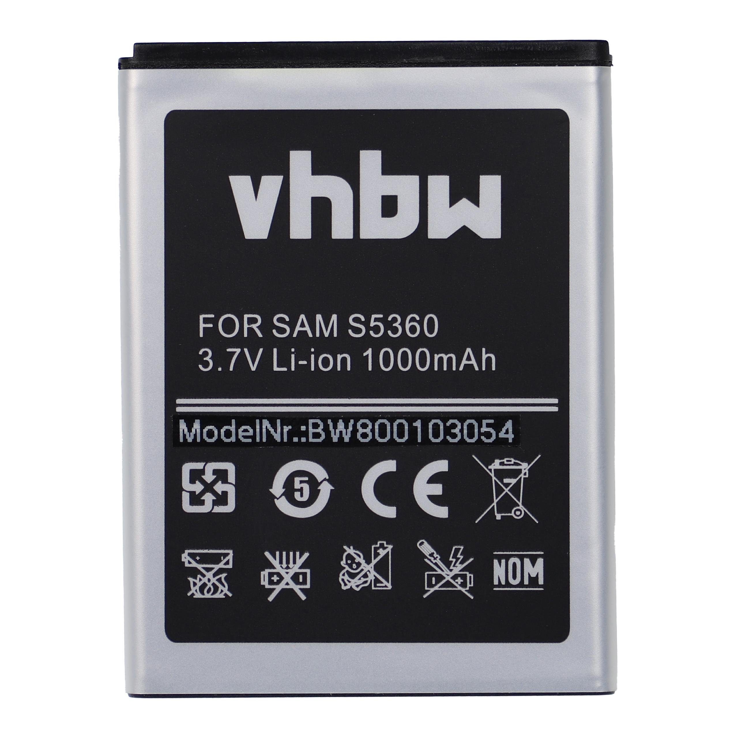 vhbw Ersatz für Samsung EB454357VU, EB454357VA für Smartphone-Akku Li-Ion 1000 mAh (3,7 V)