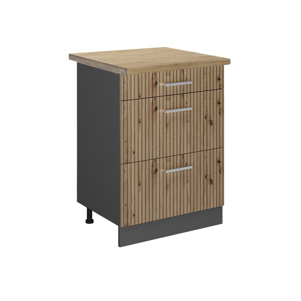 Vicco Unterschrank R-Line, Artisan-Eiche/Anthrazit, 60 cm günstig online kaufen