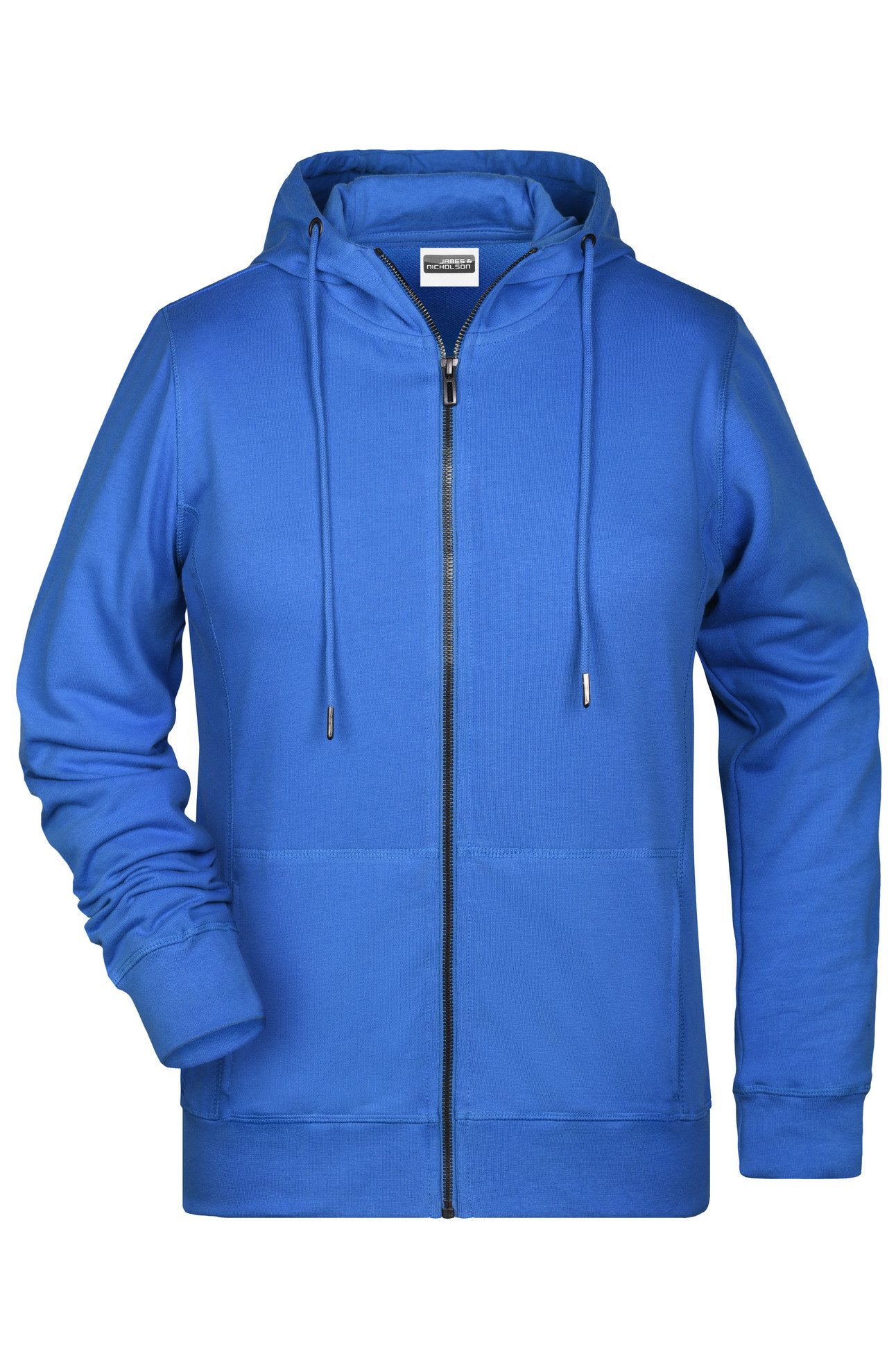 James & Nicholson Kapuzensweatjacke Leicht taillierte Damen Sweatjacke aus French Terry 8025 in Bio-Qualität